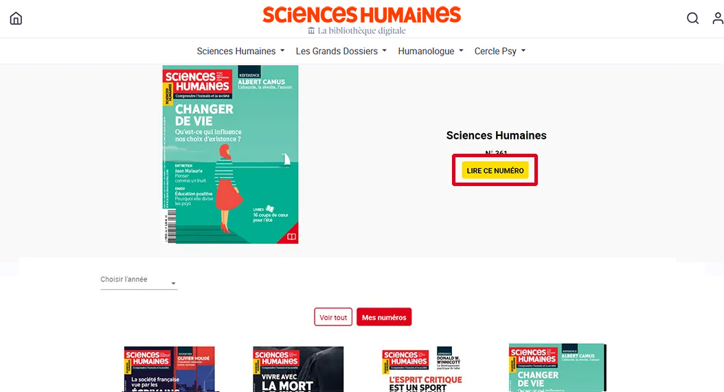 Lire ce nuléro de Sciences Humaines
