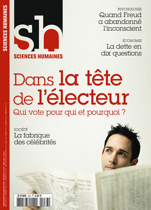 Couverture Mensuel Sciences Humaines n°236 : Dans la tête de l'électeur