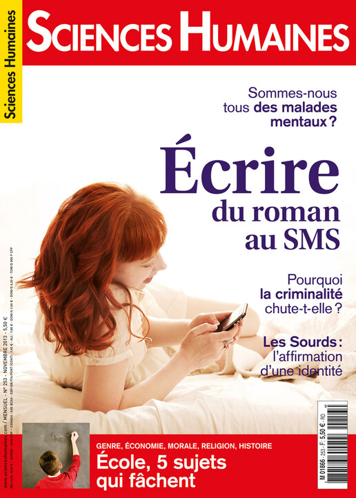 Couverture Mensuel Sciences Humaines n°253 : Écrire, du roman au SMS
