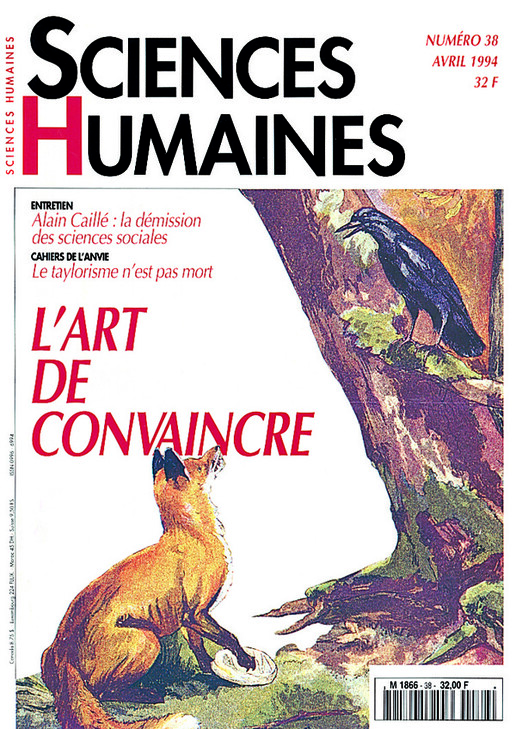 Couverture Mensuel Sciences Humaines n°38 : L'art de convaincre