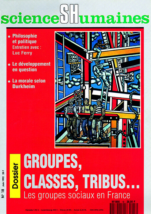 Couverture Mensuel Sciences Humaines n°18 : Groupes, classes, tribus... Les groupes sociaux en France