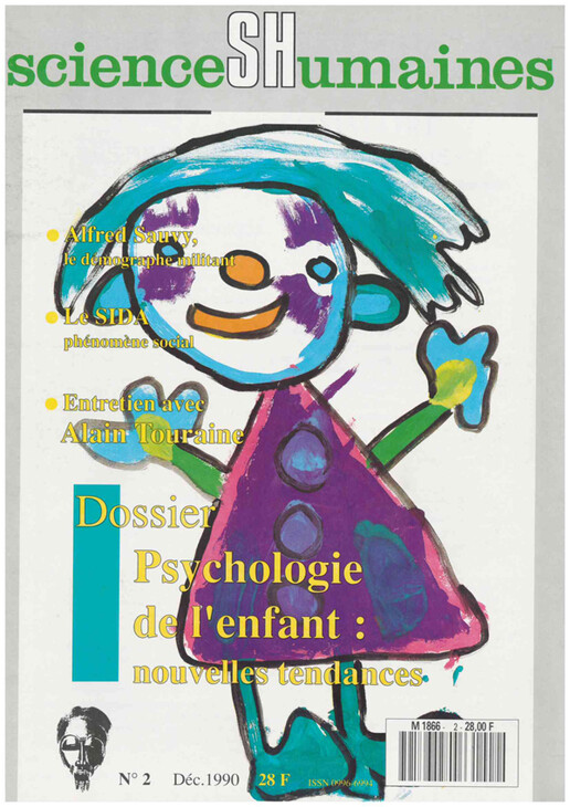 Couverture Mensuel Sciences Humaines n°2 : Psychologie de l'enfant :nouvelles tendances