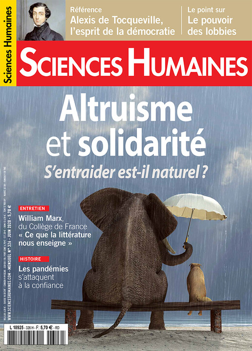 Couverture Mensuel Sciences Humaines n°326 : Altruisme et solidarité. S'entraider est-il naturel ?