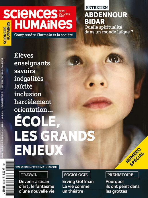 Couverture Mensuel Sciences Humaines n°351 : École, les grands enjeux