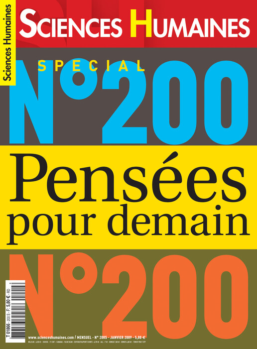 Couverture Mensuel Sciences Humaines n°200 : Pensées pour demain