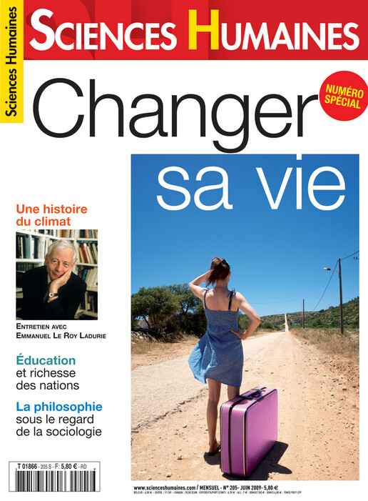 Couverture Mensuel Sciences Humaines n°205 : Changer sa vie