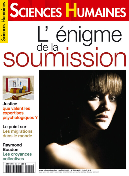 Couverture Mensuel Sciences Humaines n°213 : L'énigme de la soumission