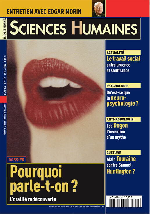 Couverture Mensuel Sciences Humaines n°159 : Pourquoi parle-t-on ? L'oralité redécouverte