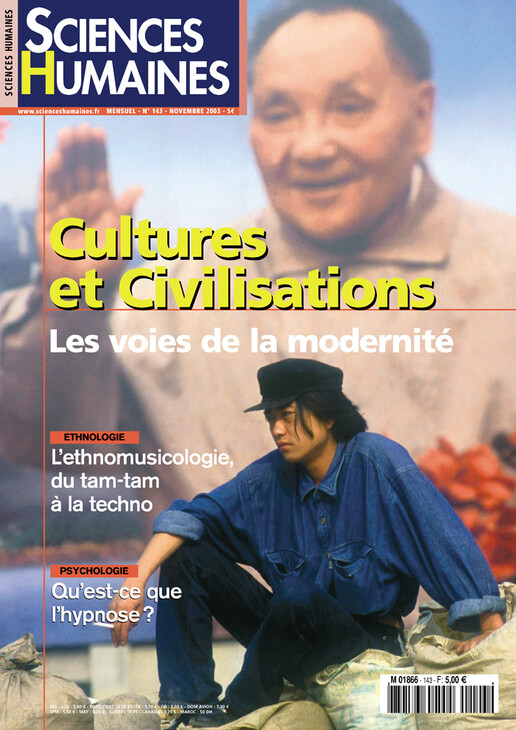 Couverture Mensuel Sciences Humaines n°143 : Cultures et civilisations. Les voies de la modernité