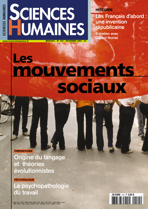 Couverture Mensuel Sciences Humaines n°144 : Les mouvements sociaux