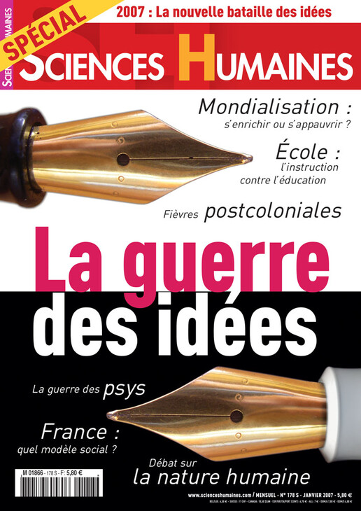 Couverture Mensuel Sciences Humaines n°178 : La guerre des idées