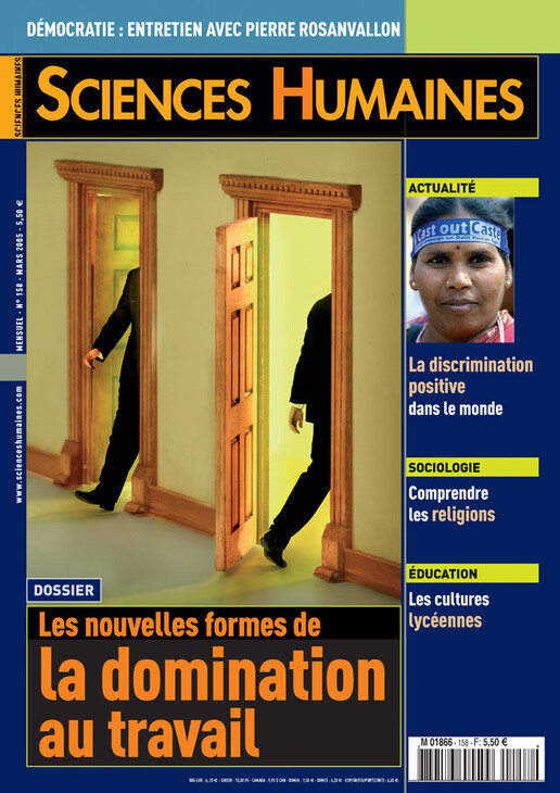 Couverture Mensuel Sciences Humaines n°158 : Les nouvelles formes de la domination au travail