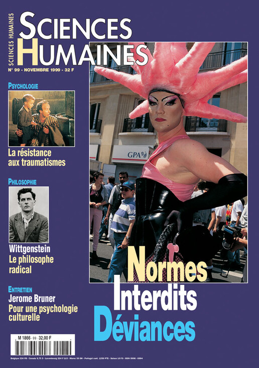 Couverture Mensuel Sciences Humaines n°99 : Normes, interdits, déviances