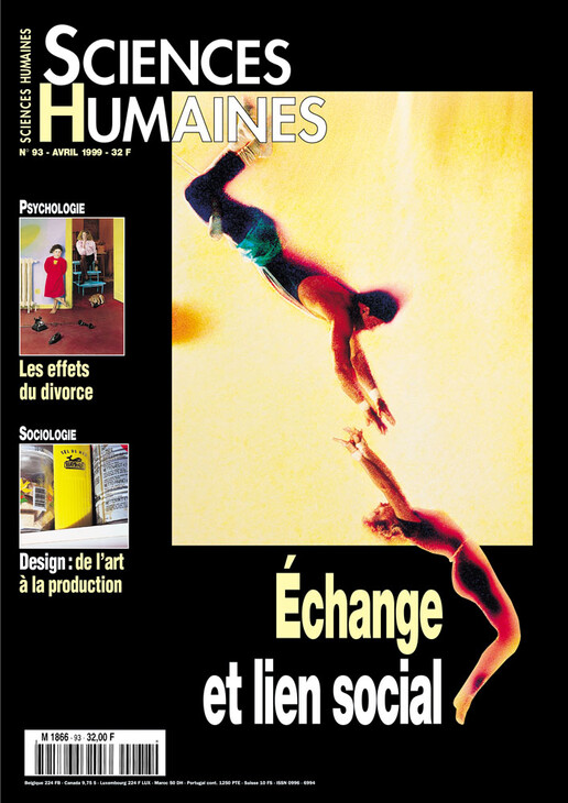 Couverture Mensuel Sciences Humaines n°93 : Échange et lien social
