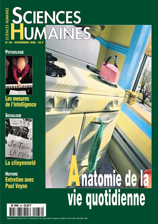 Couverture Mensuel Sciences Humaines n°88 : Anatomie de la vie quotidienne