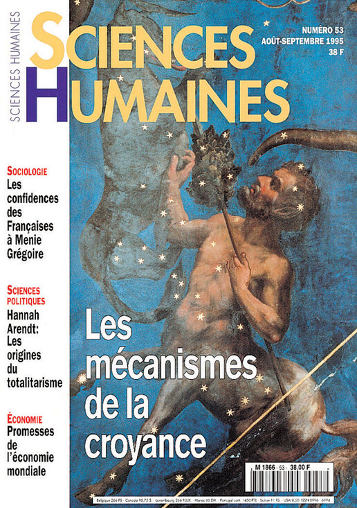Couverture Mensuel Sciences Humaines n°53 : Les mécanismes de la croyance