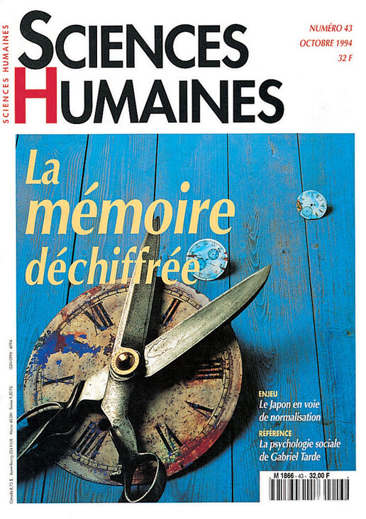 Couverture Mensuel Sciences Humaines n°43 : La mémoire déchiffrée