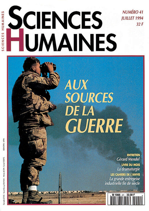 Couverture Mensuel Sciences Humaines n°41 : Aux sources de la guerre
