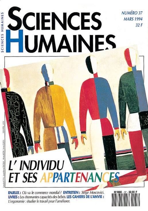 Couverture Mensuel Sciences Humaines n°37 : L'individu et ses appartenances