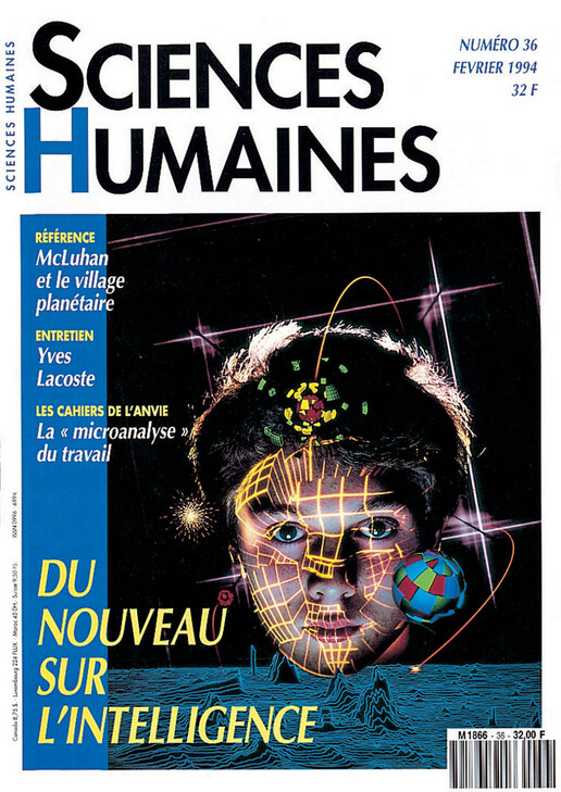 Couverture Mensuel Sciences Humaines n°36 : Du nouveau sur l'intelligence