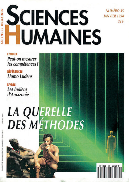 Couverture Mensuel Sciences Humaines n°35 : La querelle des méthodes