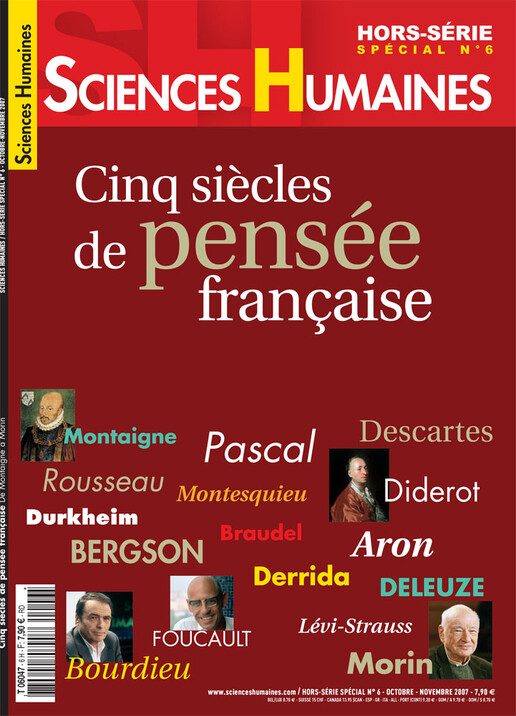 Couverture Hors-séries Sciences Humaines n°6 : Cinq siècles de pensée française