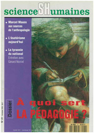 Couverture Mensuel Sciences Humaines n°21 : À quoi sert la pédagogie ?