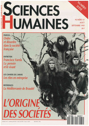 Couverture Mensuel Sciences Humaines n°31 : L'origine des sociétés