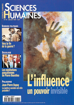 Couverture Mensuel Sciences Humaines n°74 : L'influence, un pouvoir invisible